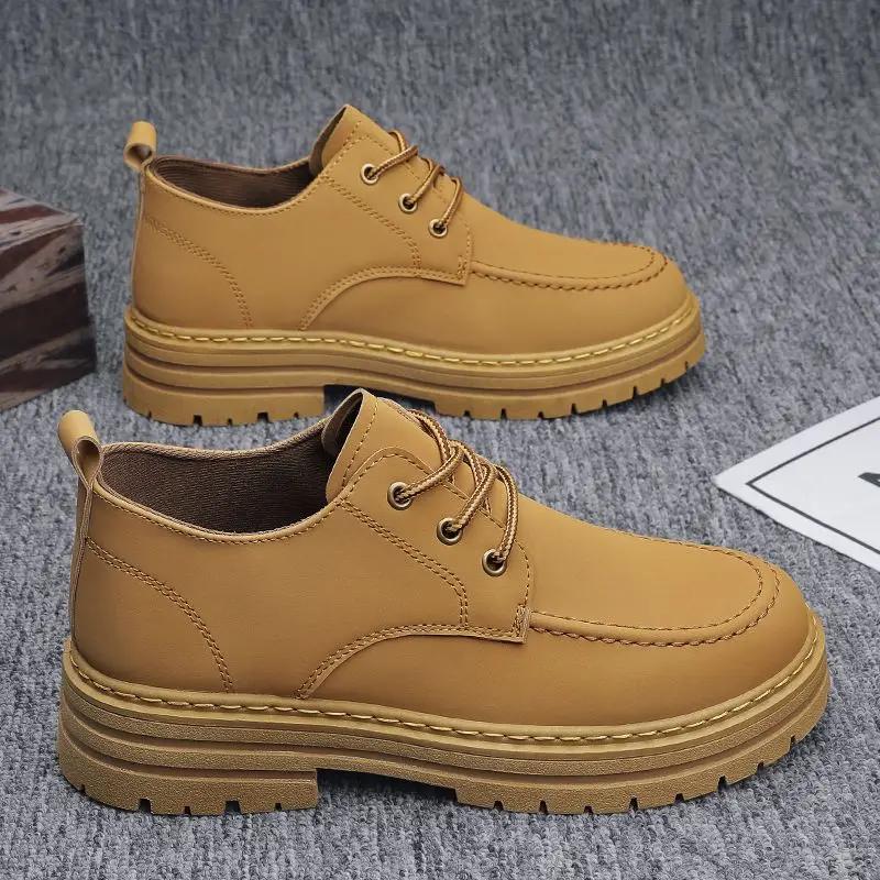 

Fashion Lace Up Solid Color Sports Man Casual Shoe Classic Original Legitimate High Quality Fashion Leather Shoes for Men Pu Designer 39