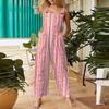 Women's Casual Jumpsuit Sleeveless Fashion Floral Print Jumpsuit