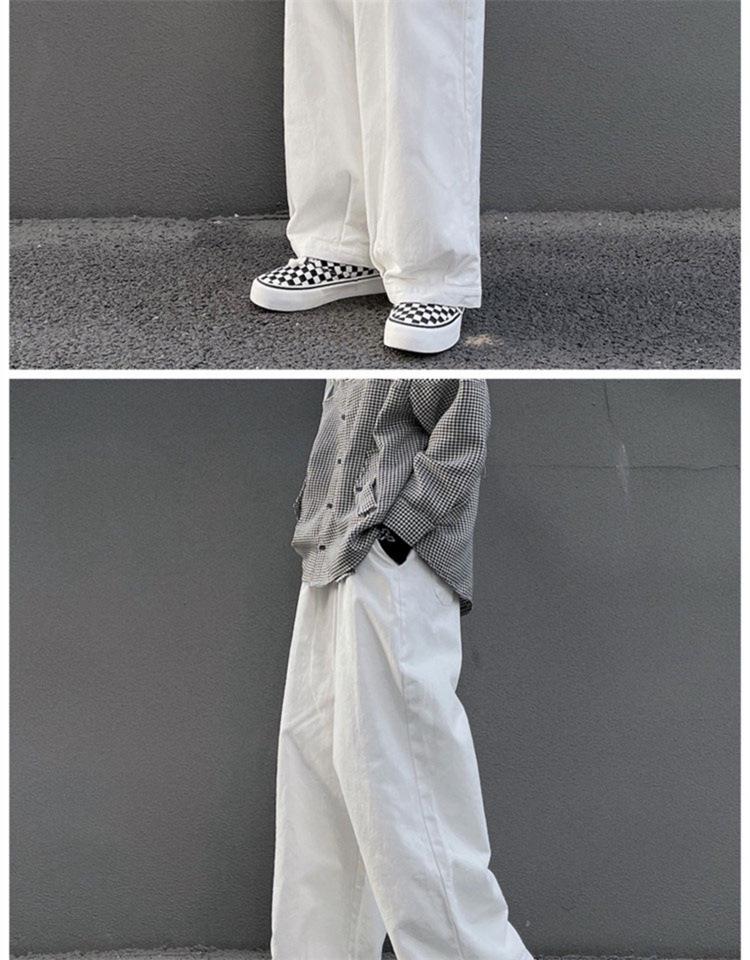Korean Trendy Japanese-Style Men's Retro Loose Straight-Leg Casual Pants for Spring & Autumn