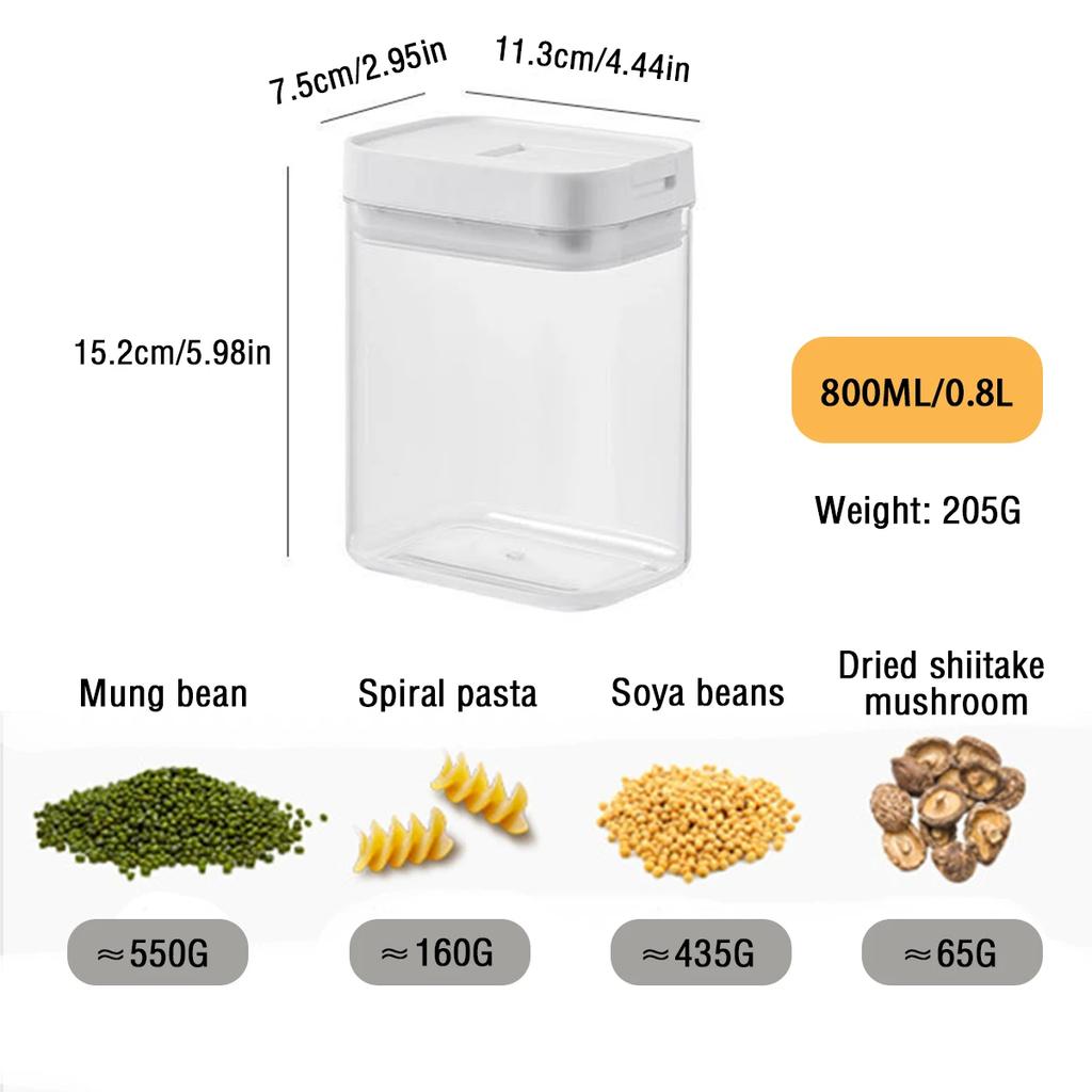 Scatola per la conservazione della pasta Serbatoio per la tenuta del grano in plastica trasparente Contenitore per la conservazione degli spaghetti Barattolo per snack a prova di umidità Serbatoio per alimenti da cucina
