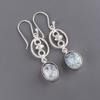 Dendritic Opal Gemstone 925 Sterling Silver Jewelry Handmade Boho Earrings 2.00" EE-17-22