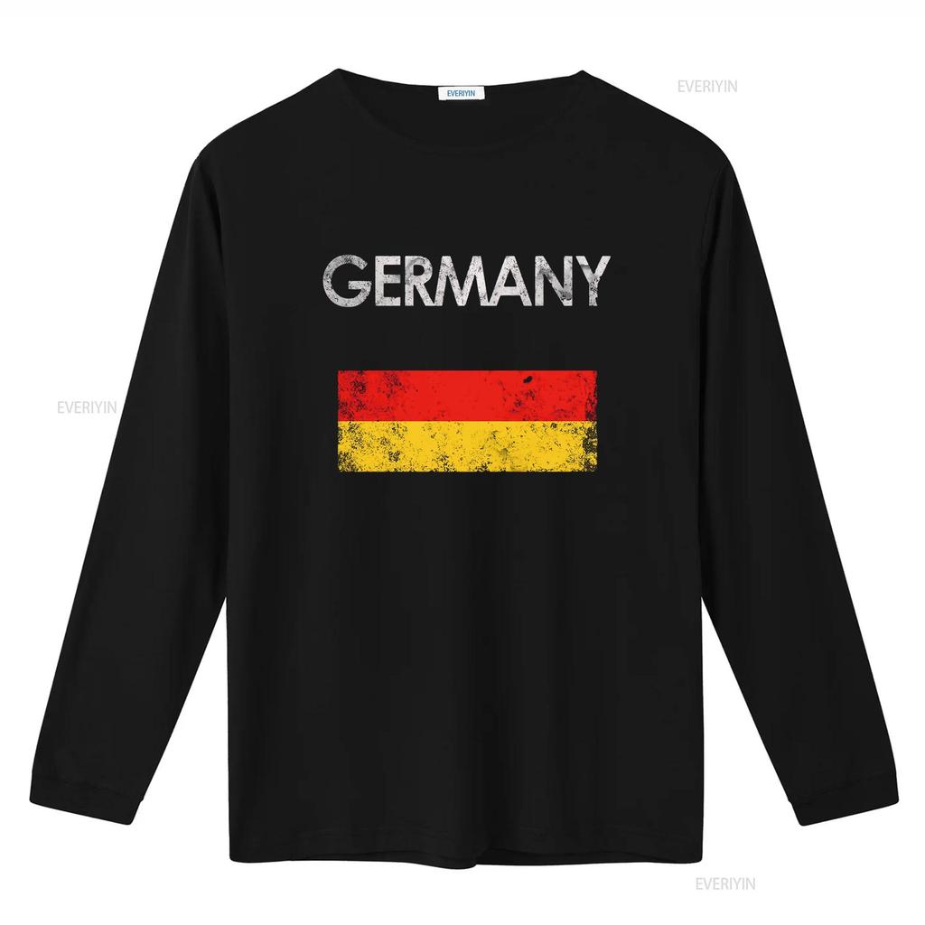 Womens Vintage Germany German Flag Pride T Shirt Black Large Vintage Washed Top For Everyday Wear Casual Designer Clothes