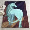 character SStar Unicornn Throw Warm Soft Flannel Blanket Multiuse for Sofa Bed Camping Travel Nap
