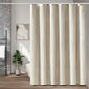 BTTN Shower Luxurious Linen Heavy Bath Luxury for Unit Dressing and Decorative Bathroom Mildew Solid Beige Curtain, Texture, Curtain, Thick,