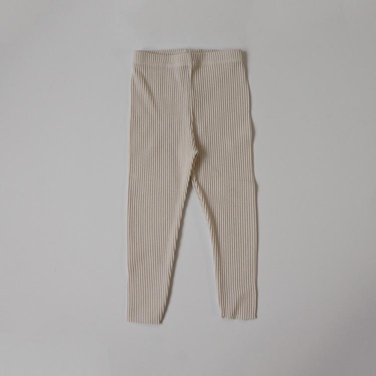 Autumn Ribbed Cotton Leggings for Babies and Kids - Multicolor Pajama Pants