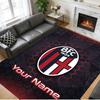 Crystal Velvet Rug Custom Name Text, Soft Non Slip Floor Mat Home DecorBologna FC
