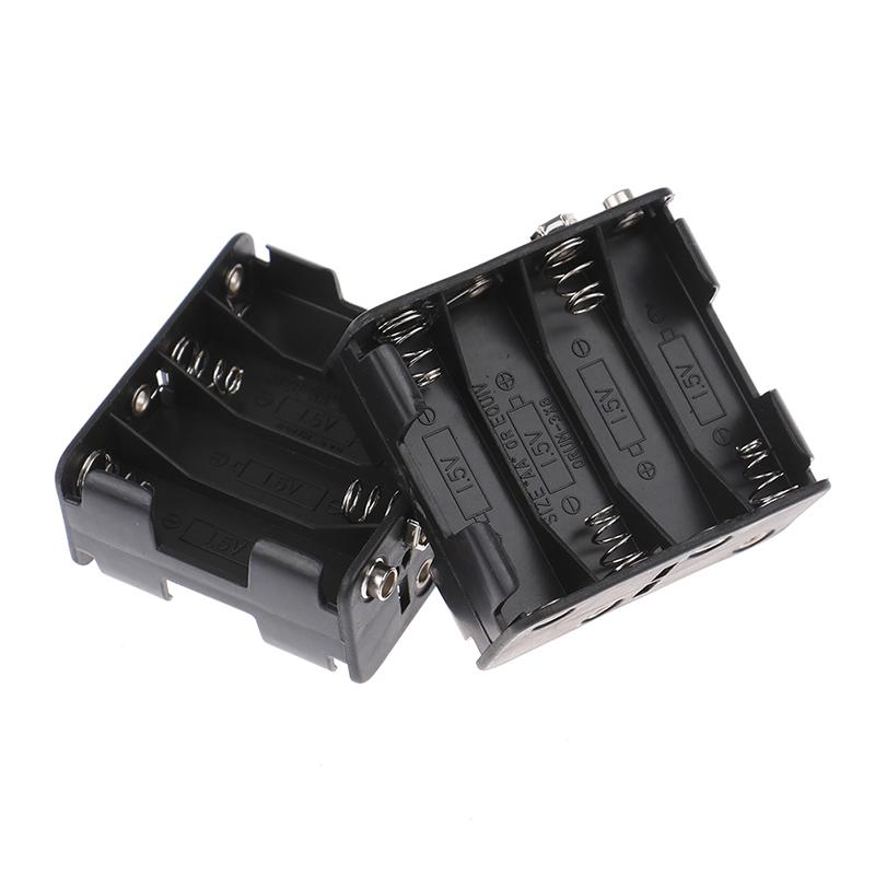 8*Aa Clip de Batería 12V Ranura Soporte de Almacenamiento Caja Estuche Con Conector Snap 9V