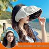 Rollable Women's Wide Brim Summer Sun Hat with Shell Design