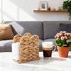 Rustic Style Grass Napkin Holder Vintage Handmade Standing Tissue Dispenser Natural Tissue Holder Coffee Table