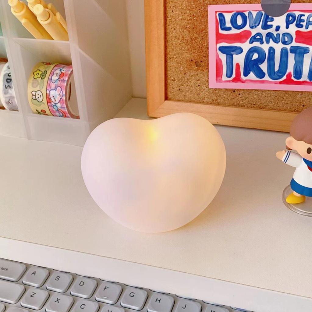 Luce Notturna a Forma di Cuore d'Amore Luce d'Atmosfera Comodino Camera da Letto Luce per Dormire Luce Notturna Morbida Decorazione da Tavolo