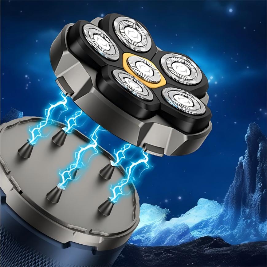 Electric Head Shaver for Bald Men 6D Magnetic Razor Hair Trimmer Rechargeable LED Waterproof Face Hair Cutting