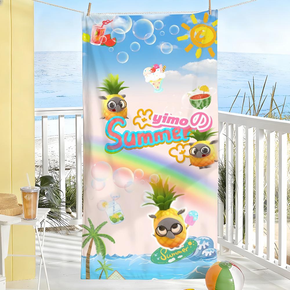 

Cartoon Y-Yimo-S Cute Towel Soft Pool Gift For Travel Gym Shower Camping Quick Dry Sports Large Beach Towels W40*H60(CM)