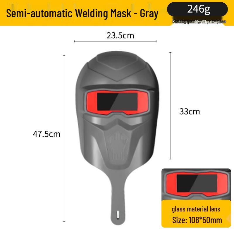 

Handheld Electric Welding Mask - UV Resistant, Drop-Proof, Thickened Plastic Protective Cap
