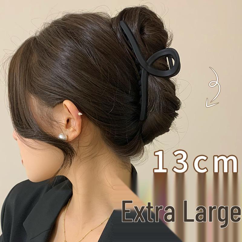 Women's Black Large Shark Claw Hair Clip for Advanced Style