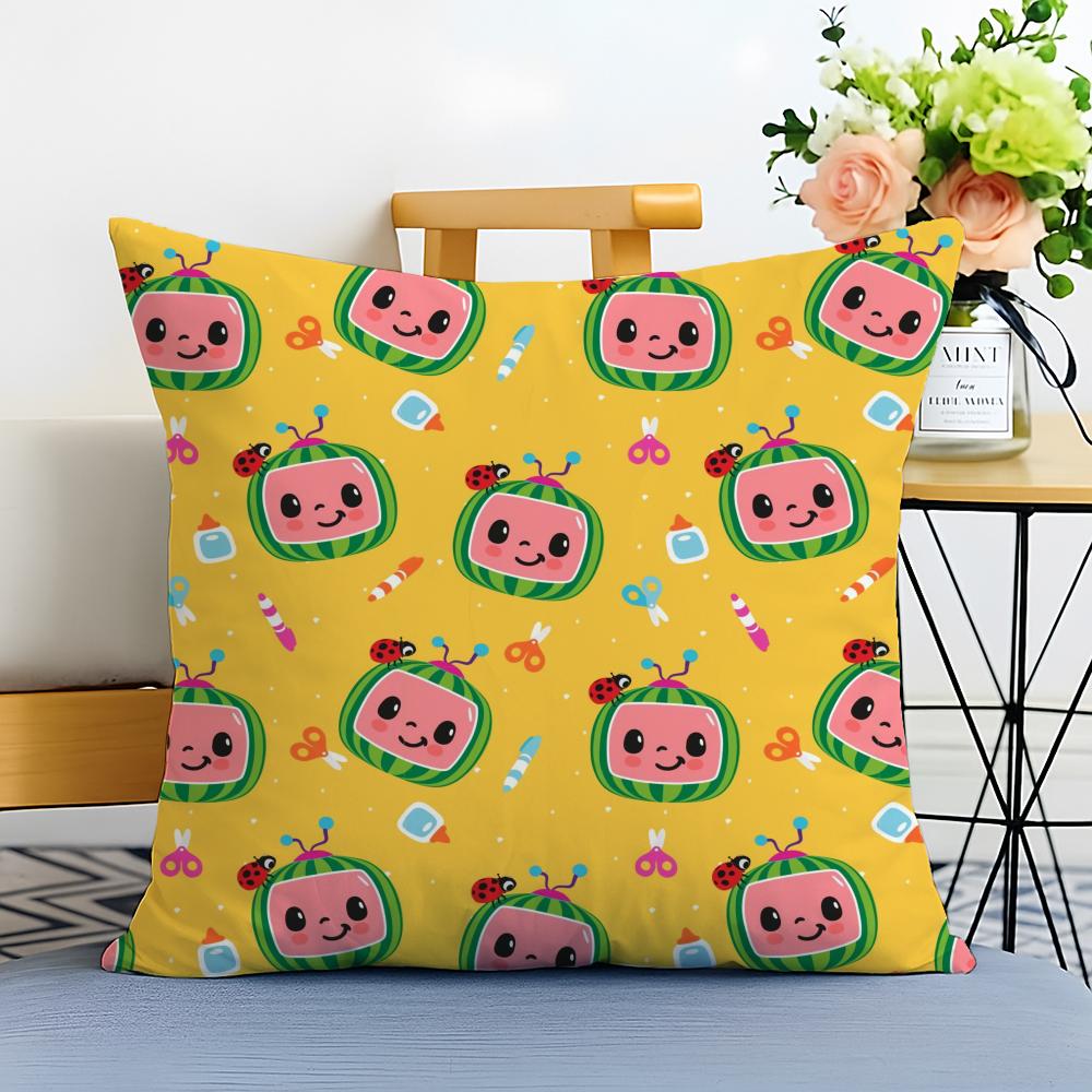 Cartoon Childrens Program Sofa Living Room Cushion Cover Washable Linen comfort Soft for Sofa Bed Cozy Home Room Decor 30x30cm