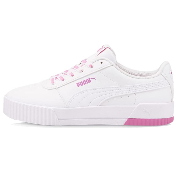 

Puma Carina Logomania Кожаные Удобные Низкие Кроссовки Женские Кроссовки Белый Красный Розовый 383906-02 35.5