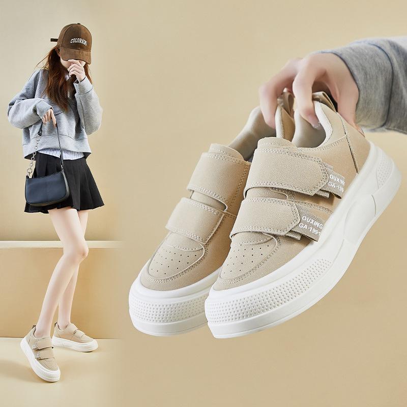 Fashion 2025 Spring New Velcro Womens Shoes Korean Version ins Female Students Platform Heightening Casual Shoes Zapatos Para Mujeres