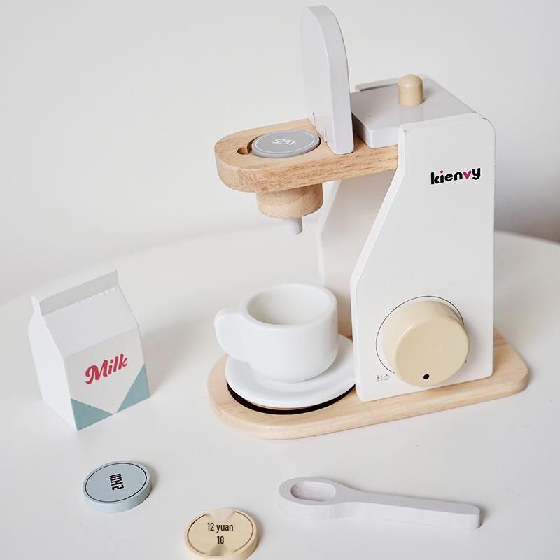 

Деревянный игровой домик, рыночный прилавок и игрушечный кассовый аппарат для детской симуляции супермаркета