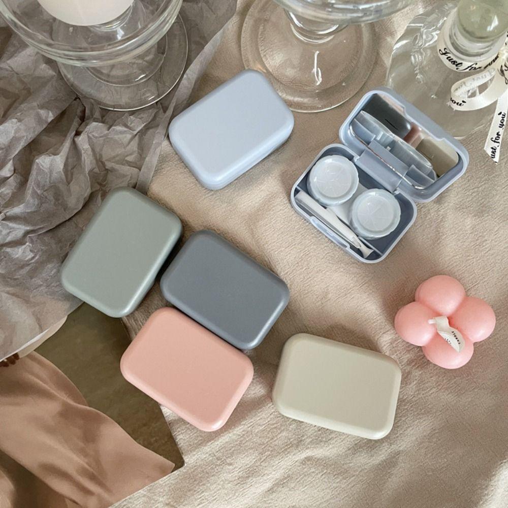with Tweezers and Suction Stick Contact Lens Case Kit Contact Lens Case For Men and Women