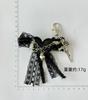 New Gothic Lace Bow Black Heart Cross Keychain New Exquisite Sweet Ballet Ribbon Keychain Hand-held Charter Key Accessories Gift