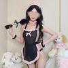 Sexy lingerie sexy cute mesh see-through maid outfit with apron Japanese one-piece maid uniform suit