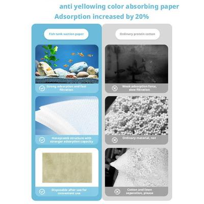 100Pcs Efficient Aquarium Water Purifier Sheets De-yellowing Absorbs Impurity Fish Tank Deodorant Paper Deodorization