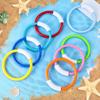 4-piece Colorful Diving Rings for Children's Pool Games - Easily Identifiable Water Toys Suitable for Swimming, Diving.