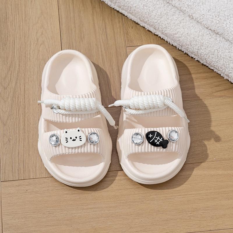 2026 Cartoon Thick-Soled Non-Slip Summer Sandals for Kids - Fashionable Beach Flip-Flops for Boys & Girls