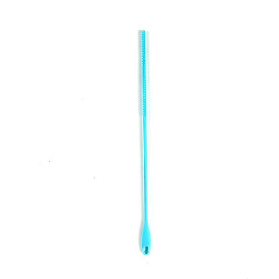 2Pcs/Set Straw Brush Fine Bristles Flexible Handle Food Grade Silicone Reusable Brush Straw