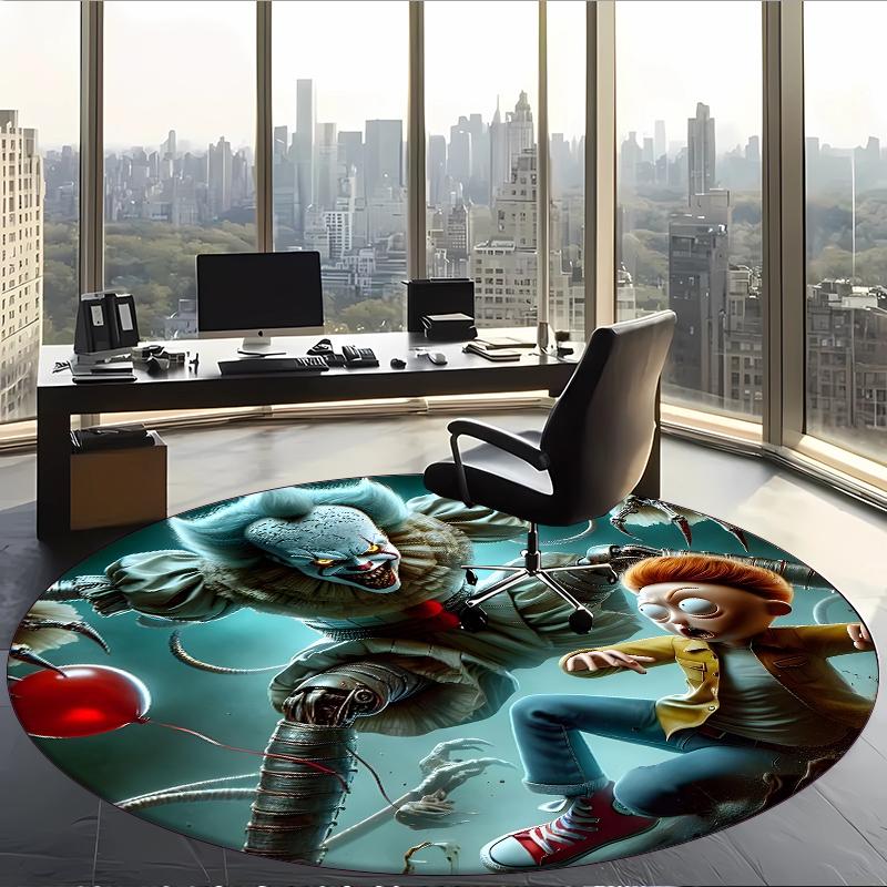 Pennywise (33) Round Office Rug Decorative Floor Rug for Office Bedroom Living Room and Home Space