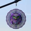 Vibrant 10-Inch Owl 2D Mandala Wind Chime - Colorful, Rotating Design for Outdoor Decor, Battery-Free Operation, Ideal Gift for Family & Friends