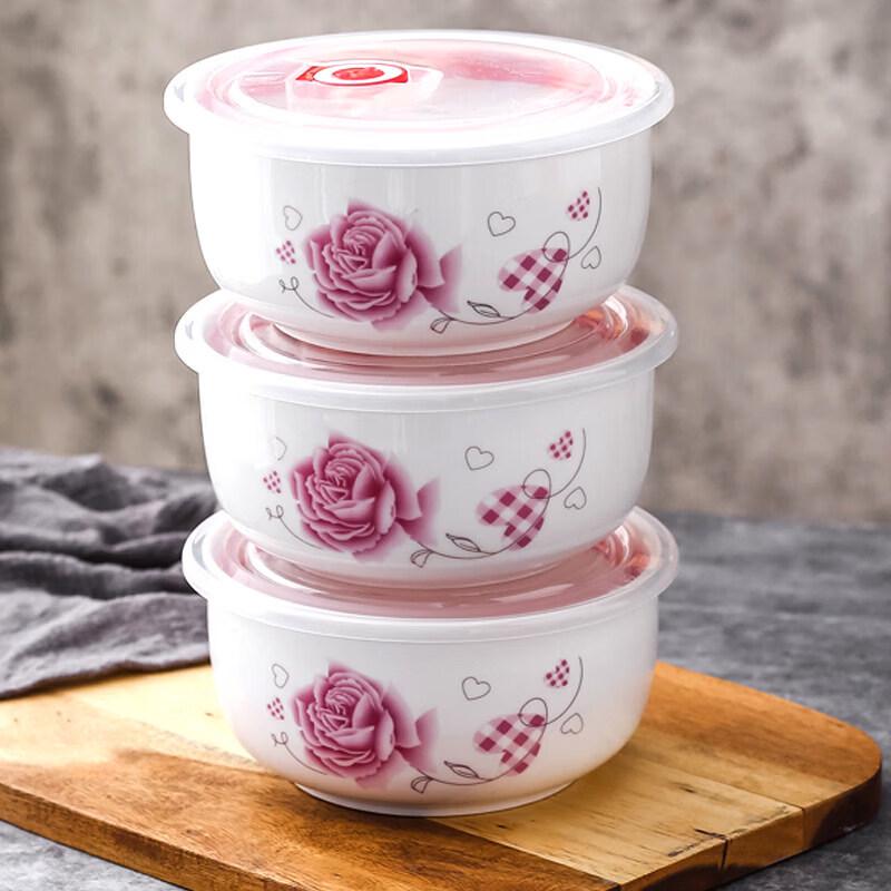 Qiwei 3-Piece Ceramic Microwave & Storage Bowl Set
