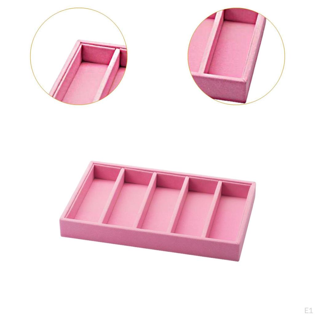 5-Compartment Sunglasses Display Case, Elegant Eyeglass Storage Case for Office Or Apartment