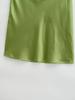 2025 Summer French Retro Satin Acetate A-line Mini Skirt with Side Zipper