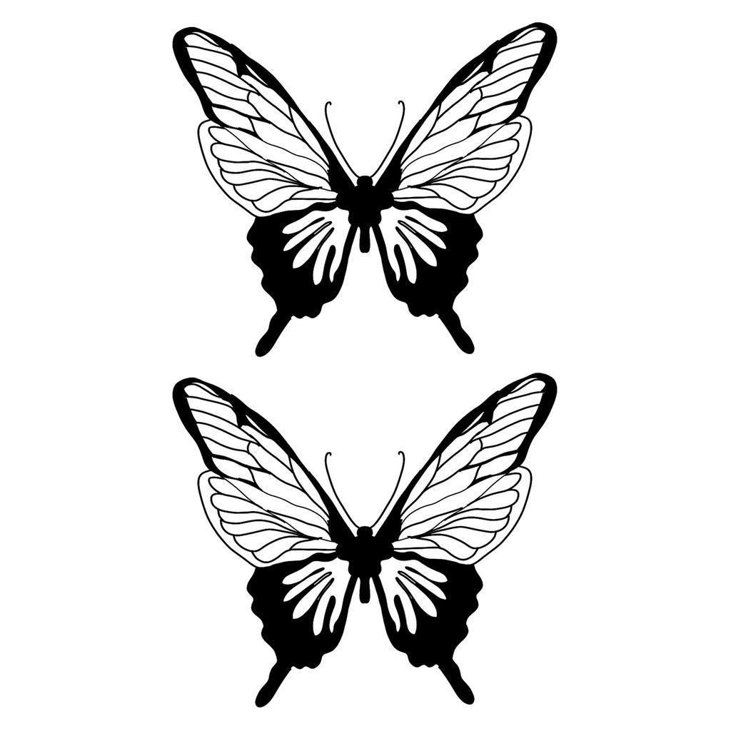 Simple Personality Spice Girl Three-Dimensional Butterfly Flower Wicker Collarbone Arm Tattoo Sticker