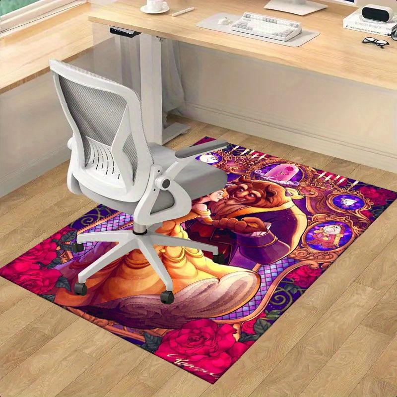 

1pc,Beauty and the Beast Stained Glass Design Rug - Home Decor, Office Carpet, Chair Pad, Outdoor Mat, Gift IdeaH137 60cm by 90cm