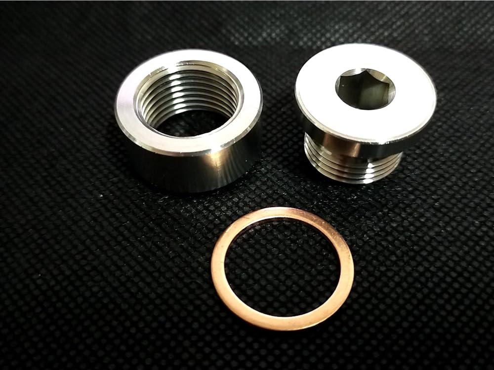 O2 Sensor Adapter M18 x P1.5 für Luft-Kraftstoff-Verhältnis/A/F Meter Installation, Edelstahl