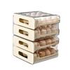 Refrigerator Egg Organizer Egg Holder For Fridger 2-Layer Drawer Type Stackable Egg Storage Box Clear Plastic Eggs Holder