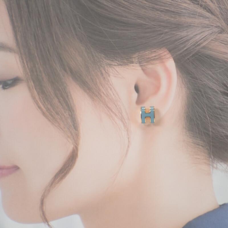 HERMES   Pierce Blue Metal Women