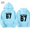 67 Hoodies Boys Girls Pullovers Harajuku Hoodies 67 Printed Fleece Hoodie Kids Fall Winter Casual Fashion Unisex Sweatshirt