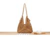 Exquisite Handmade Triangle Knit Shoulder Bag for Beach and Commute