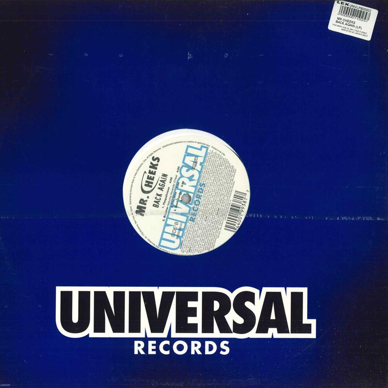 

12inch Record MR. CHEEKS - Back Again B000029001 Universal Recor 2003 US Rap & Hip-Hop/R&B Used