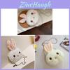 Plush Bunny Small Shoulder Bag For Daily Casual Use With Pearl Chain Strap