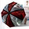 1pc Resident Evil Theme Automatic Folding Umbrella - 3 Folding Design, Vivid Cartoon Pattern, Suitable for Outdoor Activities, A Gift for Fans In
