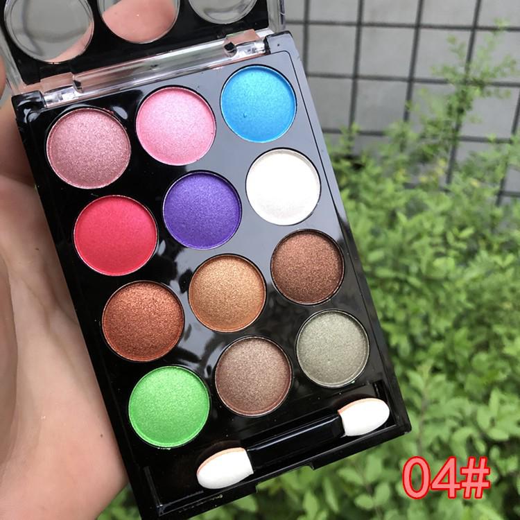 Xibei June 1 Stage Makeup: 12-Color Student Eyeshadow Palette with Pearlescent and Glitter Finish