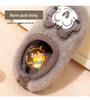 Bobodou Boys' Non-Slip Winter Indoor Cotton Shoes with Heel Cover & Fur Lining