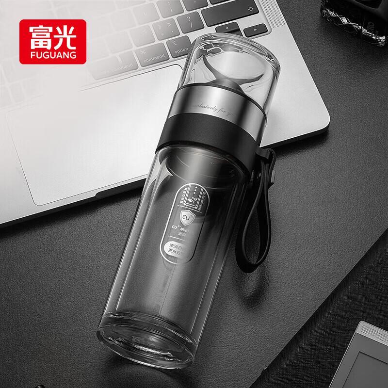 FUGUANG Tea Master Double-Layer Tea-Water Separation Glass Cup