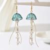 Creative Acrylic Graduated Jellyfish Pendant Earrings for Women Dreamy Pink Animal Earrings Summer Party Jewelry Accessories
