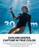 SJCAM C400 Pocket 4K Vlogging Camera Waterproof to 30M Battery Life Dual Touchscreen POV Camera 8x Zoom Wearable Body Cam 7-Hour