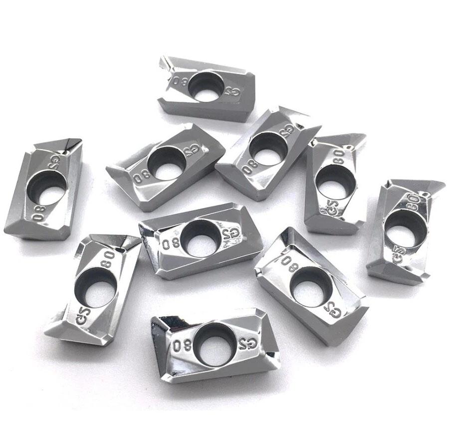 10PCS APKT Carbide Inserts APKT1604PDFRG2H01 Designed for Aluminum Machining with Construction and Easy Tool Change